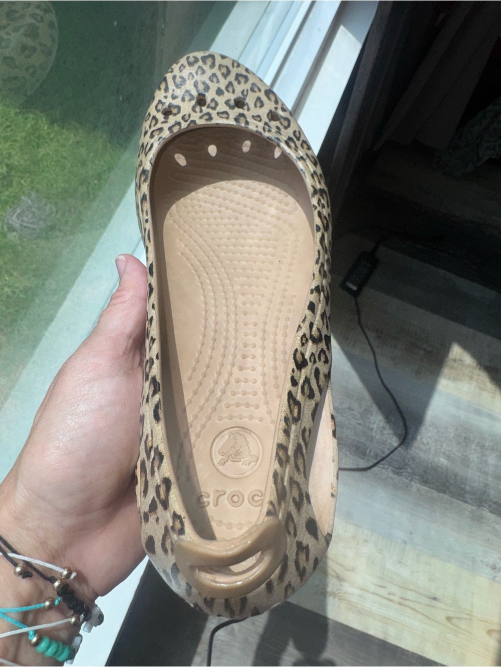 Crocs Kadee Leopard Print Ballet Flats 9 Y2K Ballet Core Coastal Grandma Comfort - Picture 3 of 11